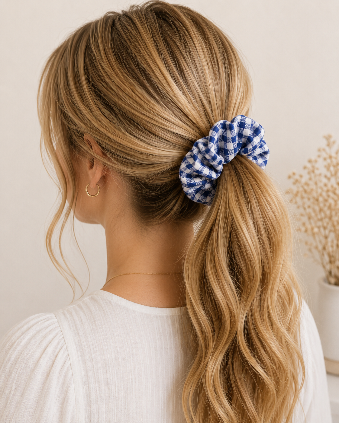 Scrunchie vichy marino