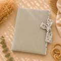 Funda de libro gofre azul