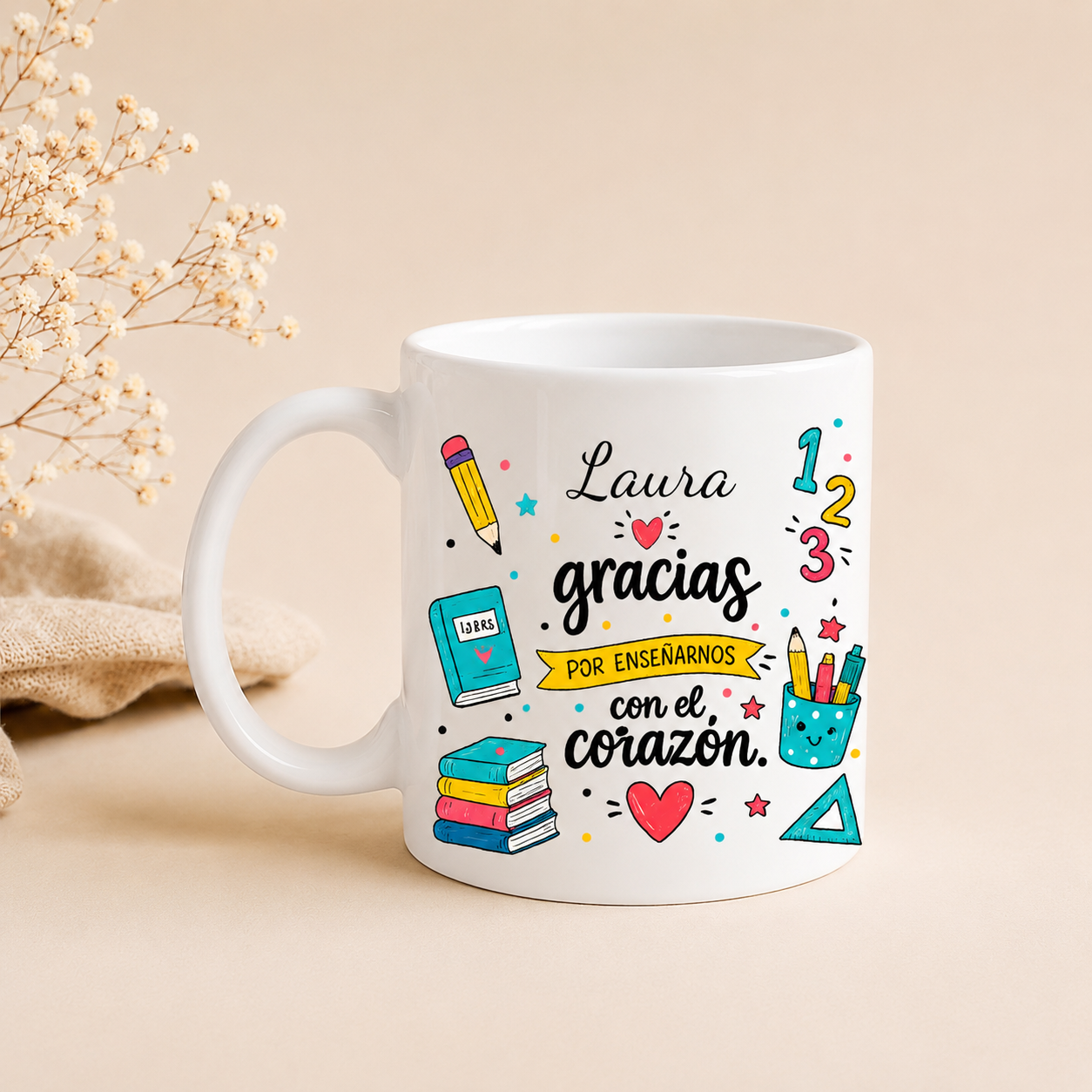 Taza personalizada para docentes
