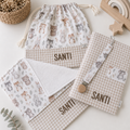 Set de Nacimiento personalizado con porta documentos