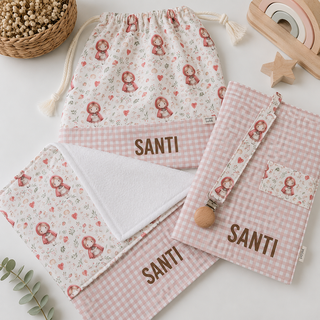 Set de Nacimiento personalizado con porta documentos