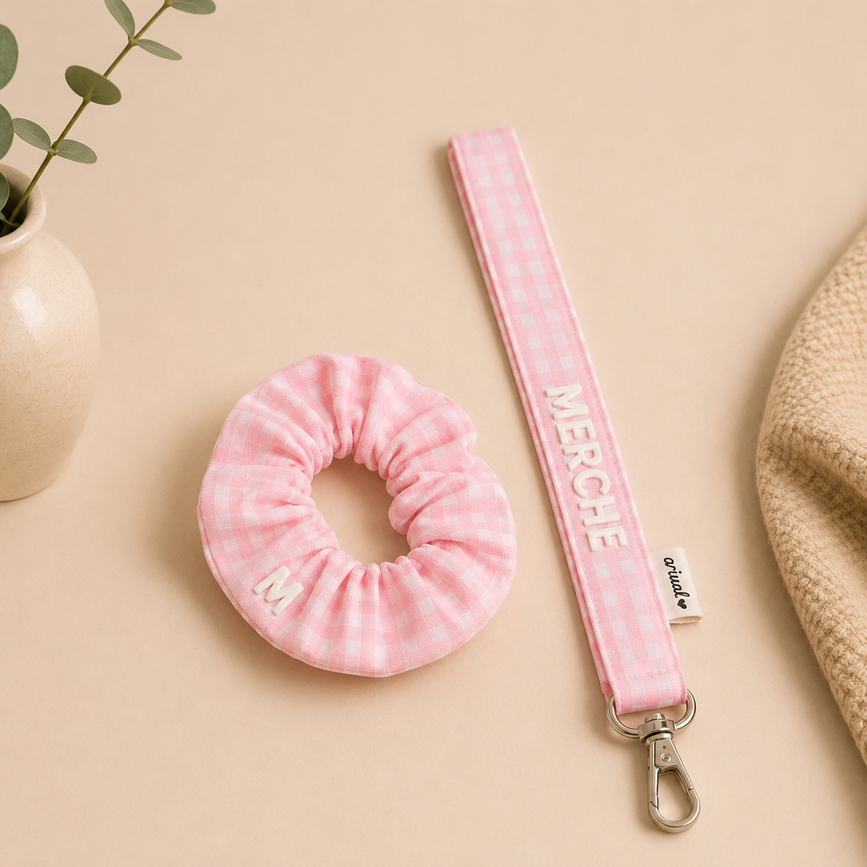 Scrunchie & lanyard personalizados