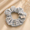 Scrunchie vichy azul